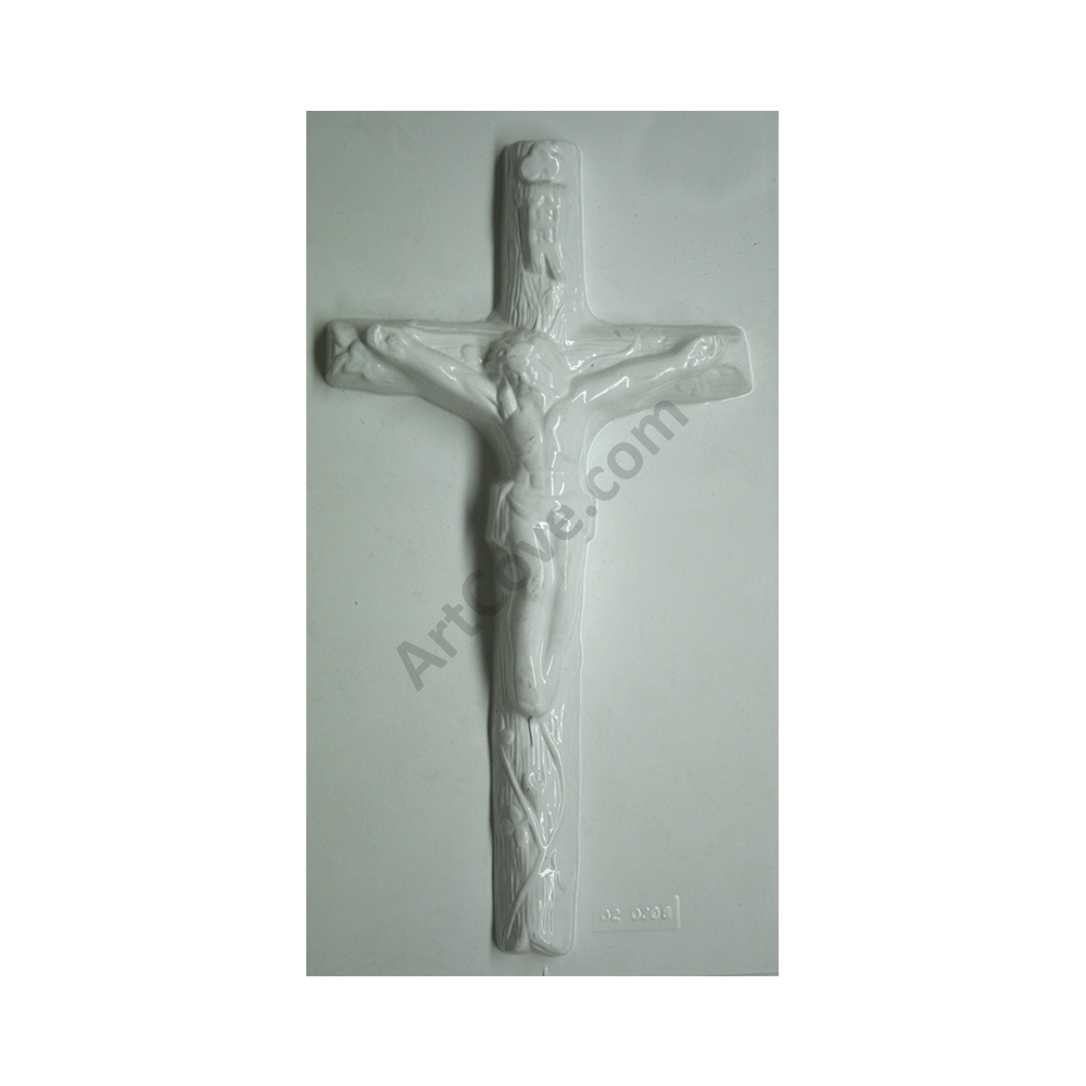 Jesus On Cross Plaster Mold - Cross Plaster Mold (1000x1000), Png Download