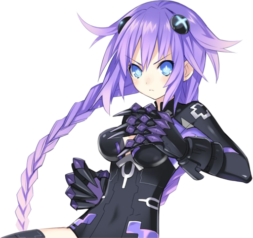 Anime, Girl, And Purple Hair Image - Hyperdimension Neptunia Purple Heart Pngh (500x470), Png Download