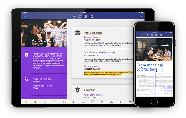 Pdfelement For Iphone And Ipad - Apple Ipad Family (627x408), Png Download