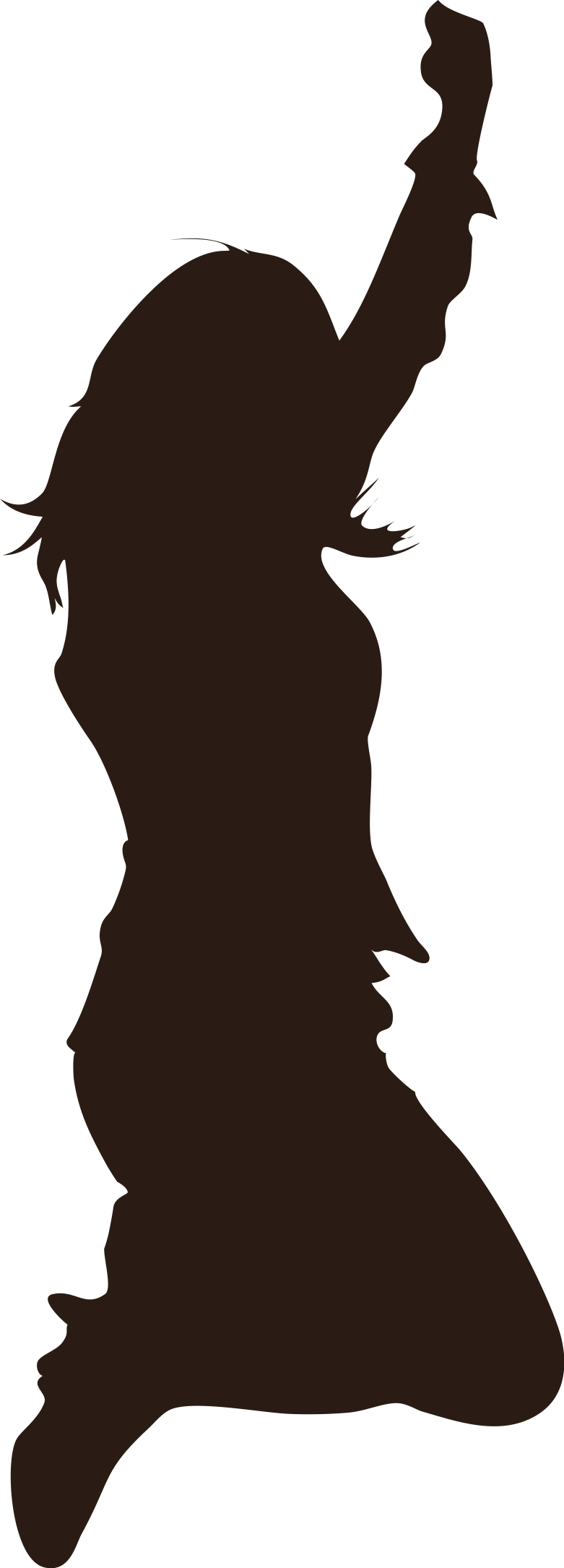Silhouette Girl Jumping Woman 1221429 - Jumping Girl Silhouette Png (781x2170), Png Download