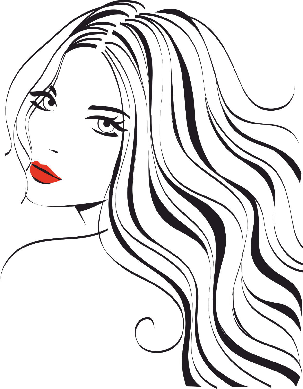Silhouette Hair Salon At Getdrawings - Logotipo Para Salon De Belleza Png (1247x1600), Png Download