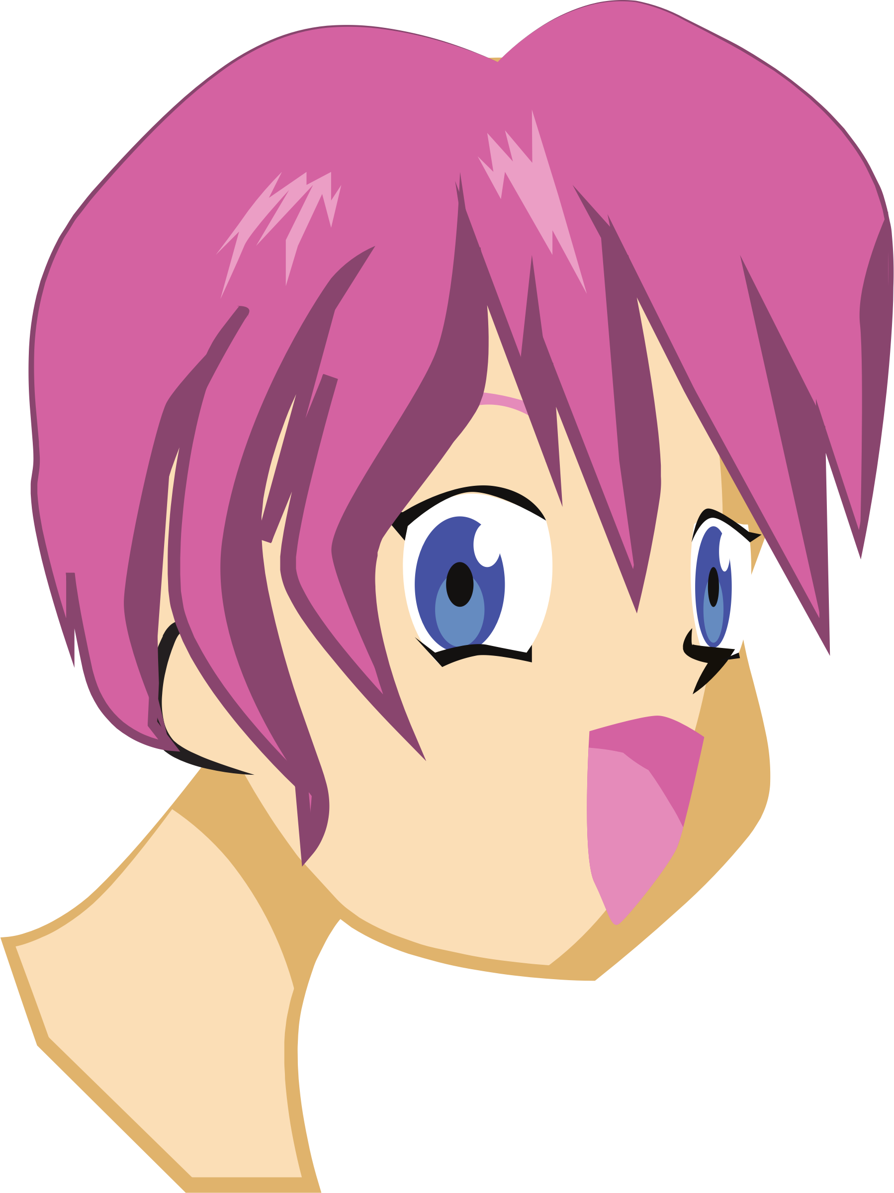 Anime Hair - Happy Anime Boy (1798x2399), Png Download