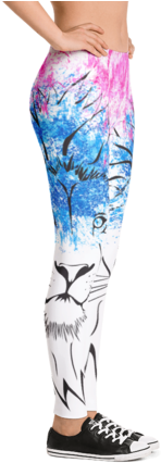 Galaxy Leo - Leggings - Dogzprinted - Bearonalog Farbe Splatter Leggings - Hergestellt In (480x480), Png Download