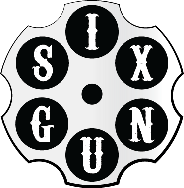 Six Gun Cards Undesign - Revolver Cylinder Clip Art (379x378), Png Download