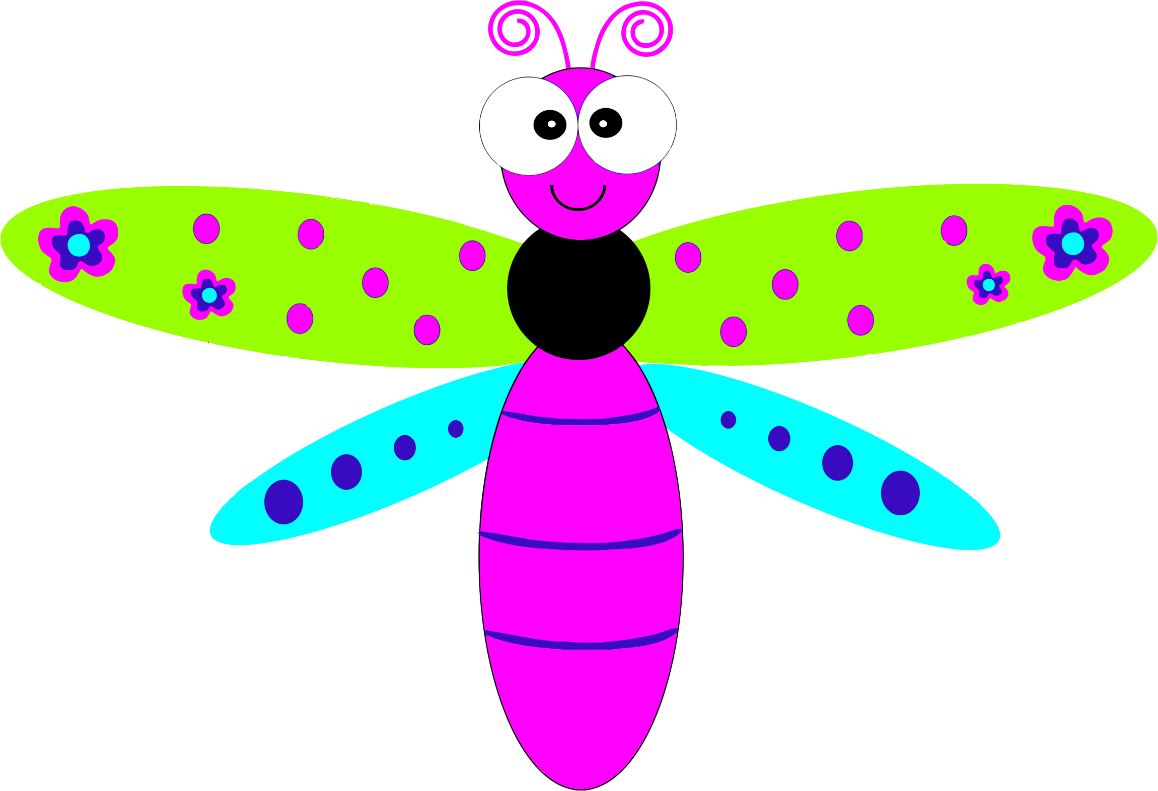 Dragonfly Clipart Summer Free Clipart On Dumielauxepices - Cartoon Dragonfly (2300x1572), Png Download