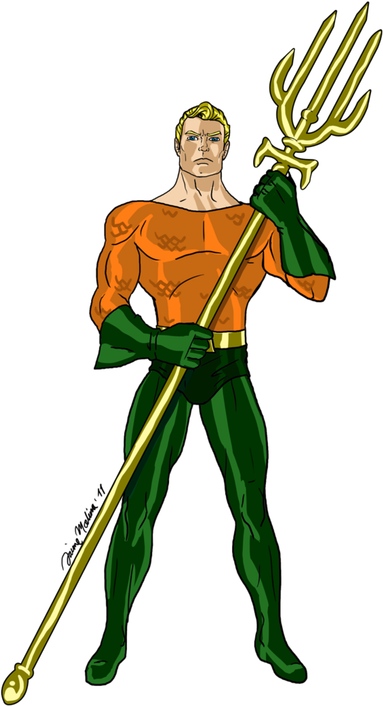 Aquaman New 52 Png - Cartoon Aquaman Transparent Background (600x1046), Png Download