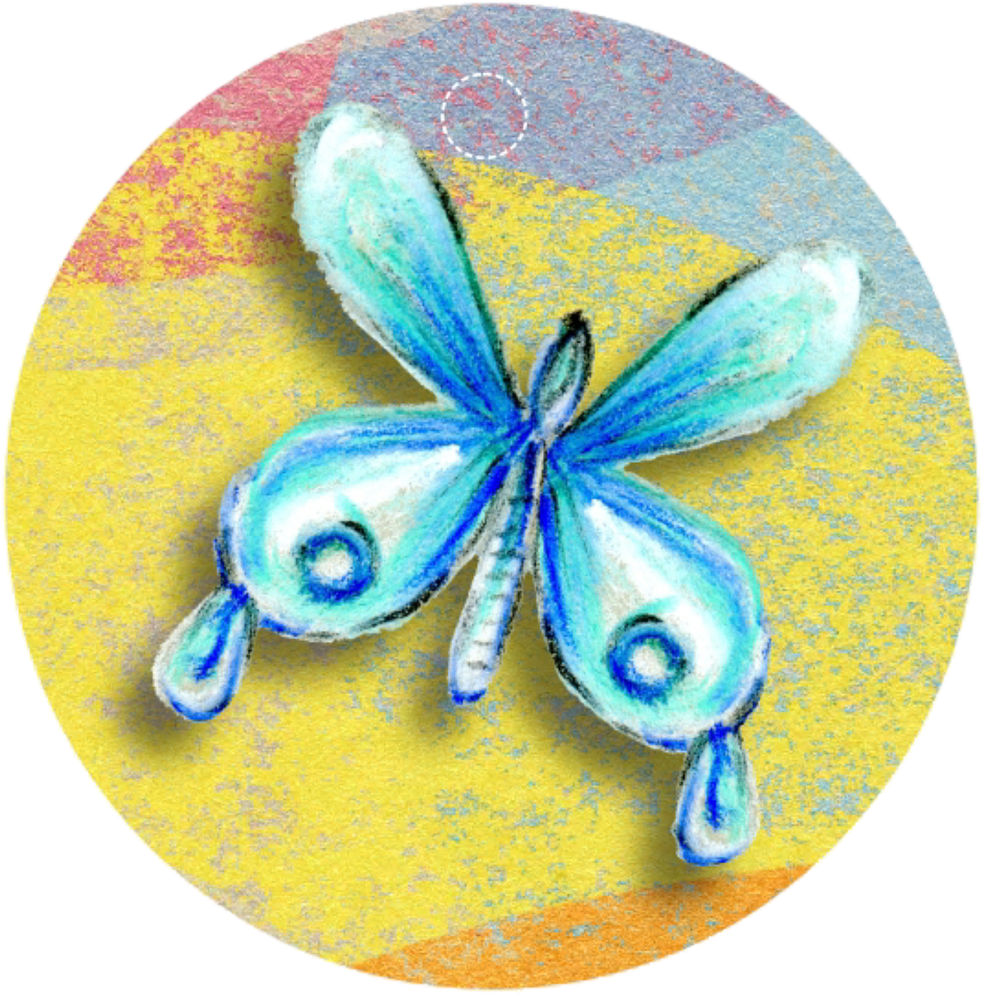 Butterfly Circle Tag - Mariposa En Circulo Png (1178x1280), Png Download