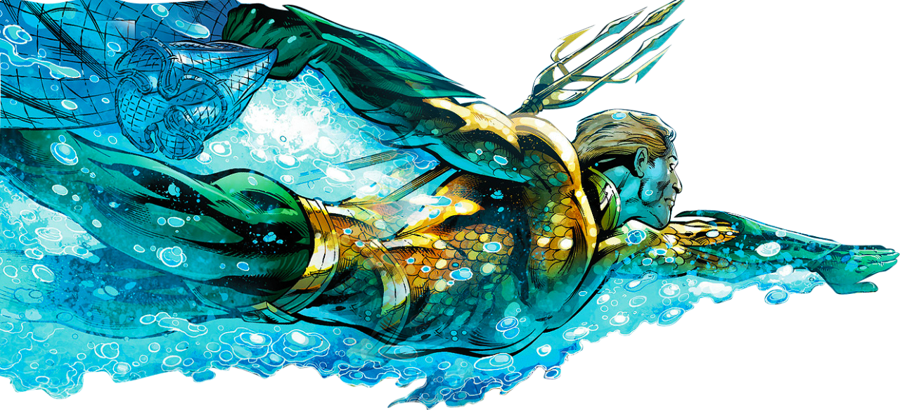 “ Transparent Aquaman Swimming Through Your Dash ” - Aquaman Transparent (1280x583), Png Download