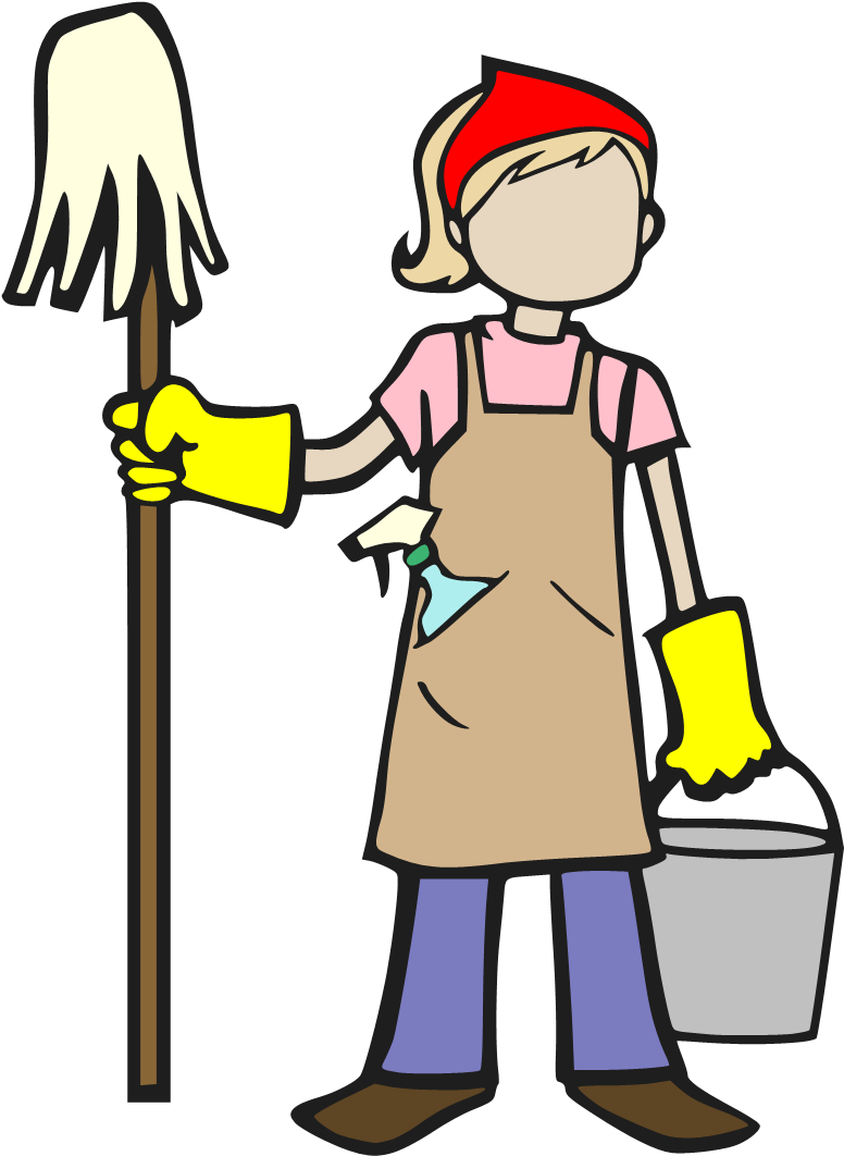 Beanie's Tag You're It - Cartoon Cleaning Png (798x1084), Png Download