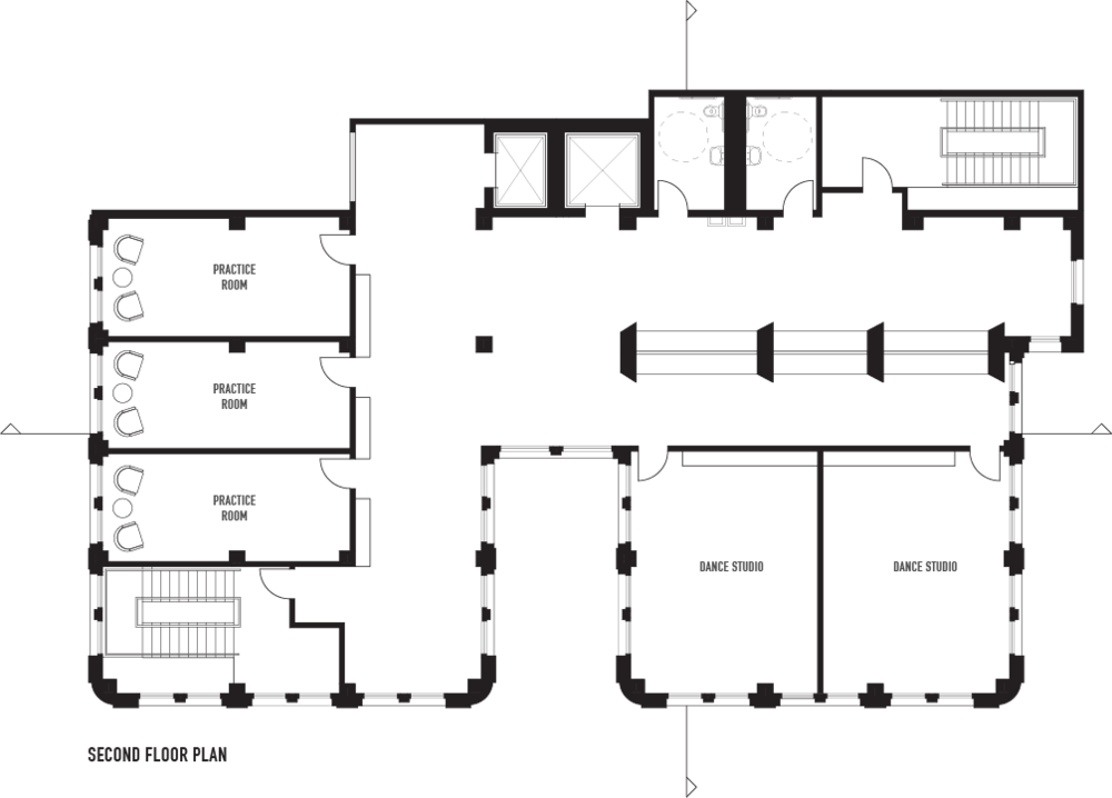 Fin Plan Second Floor - Diagram (1000x718), Png Download