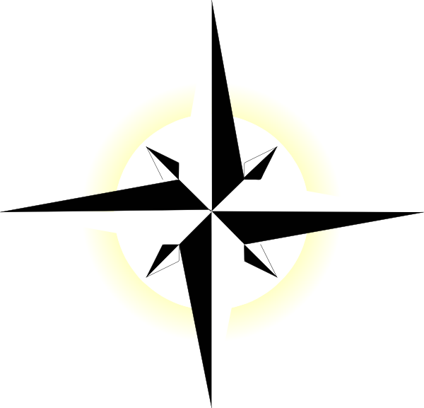 Images Star Tattoos - Polaris Star Black And White Clipart (600x577), Png Download