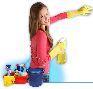 Professional Cleaning Girl - Cleaning Company (355x339), Png Download