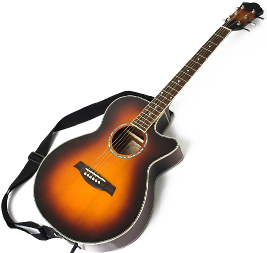 Find Out More - Acoustic Guitar (535x506), Png Download