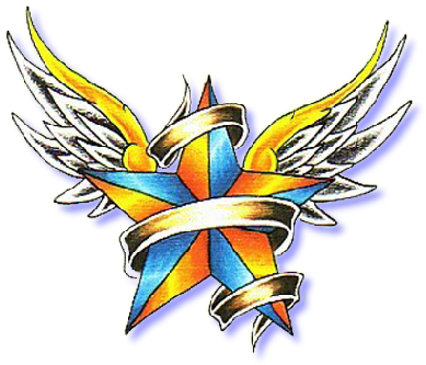 Star Tattoo Designs Png (400x348), Png Download
