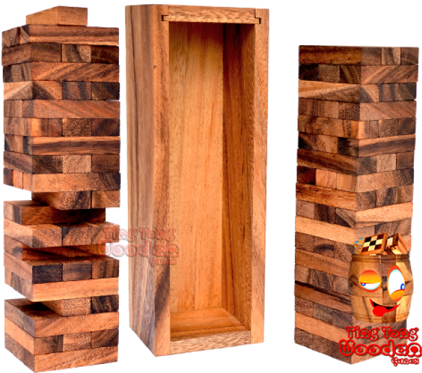 Jenga Tower Extra Large Wobbly Tower Big Entertainment - Jenga (650x548), Png Download