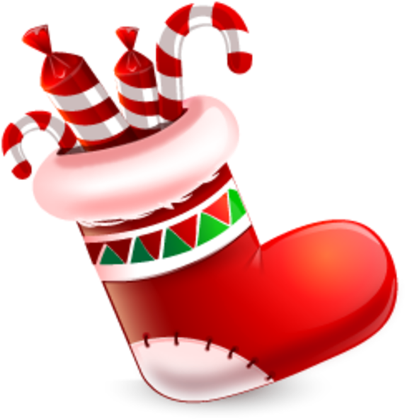 Christmas Sock - Christmas Socks Vector Png (600x600), Png Download