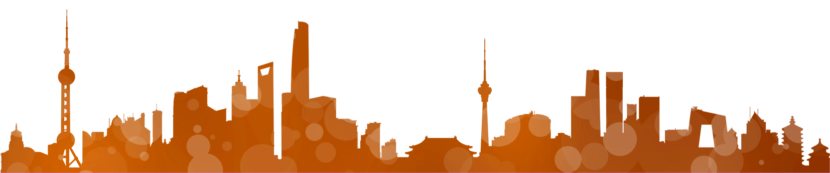 Skyline Silhouette - Modern City Silhouette (1760x481), Png Download