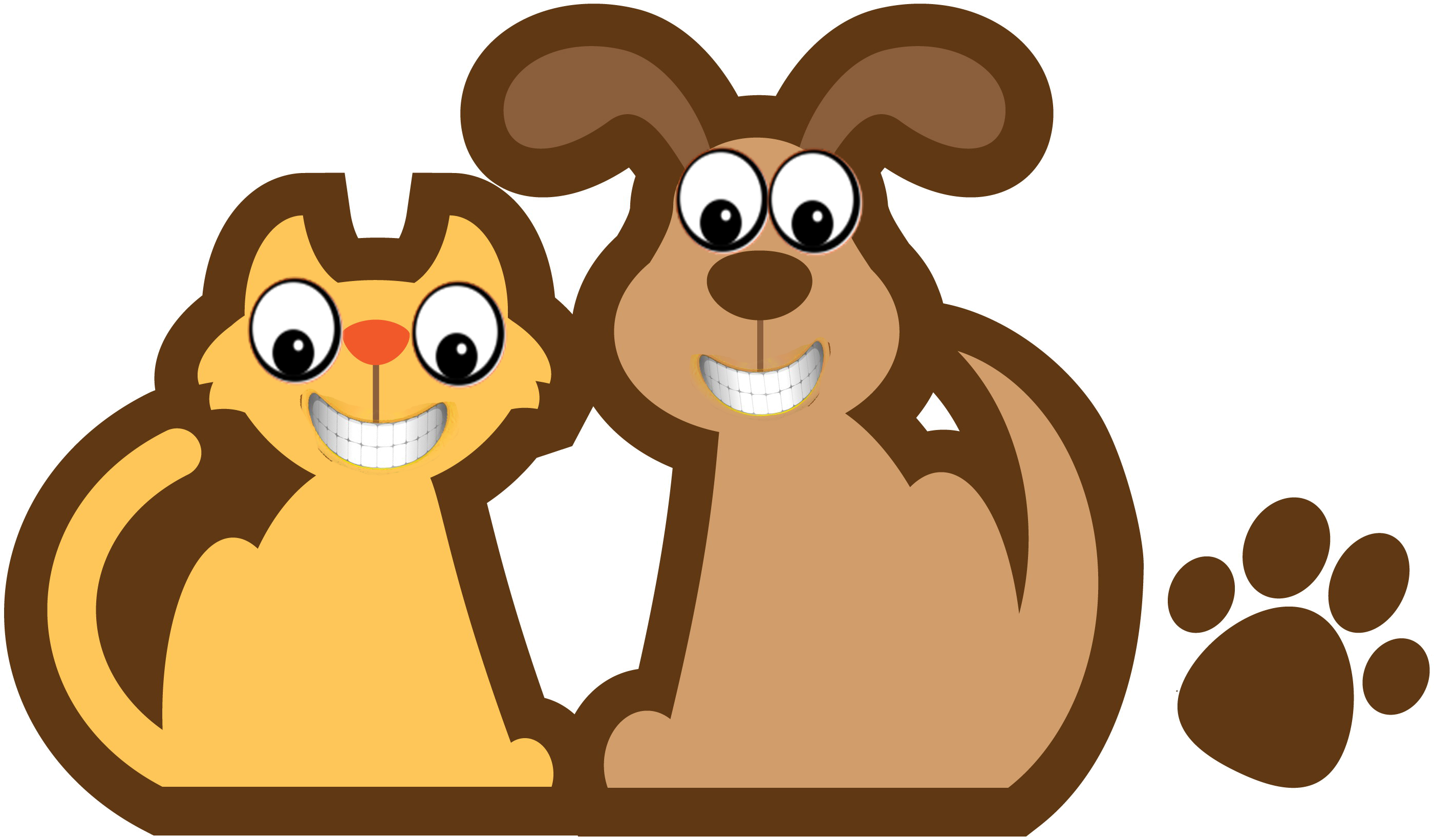 Dog Beds , Cat Beds, Blankets , Dog Food Cat Food , - Cat And Dogs Logo (2800x1900), Png Download