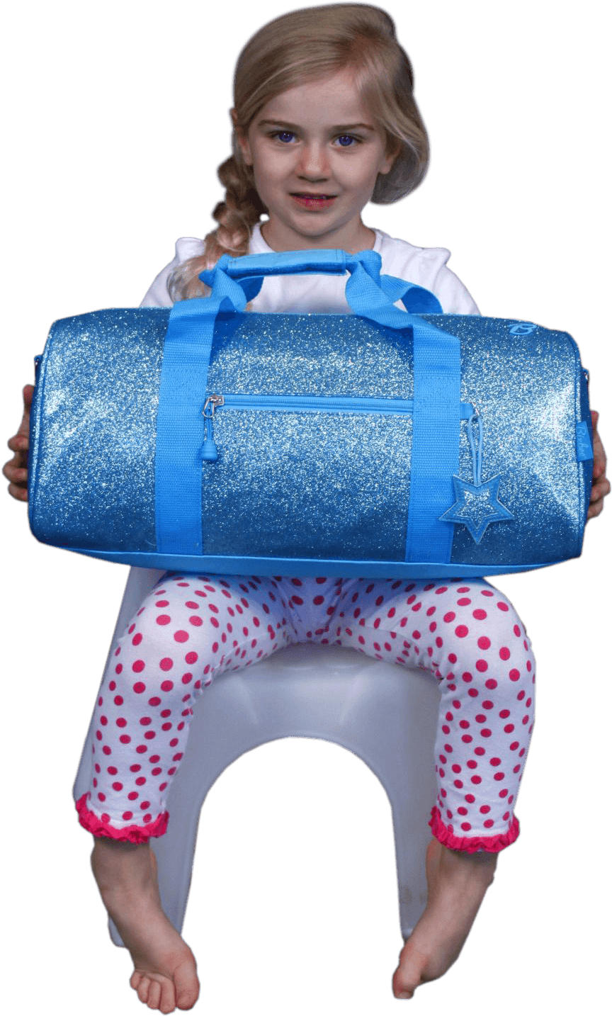 Large Glitter Kids Duffle Bags - Small Duffle Bag Kids (932x1500), Png Download