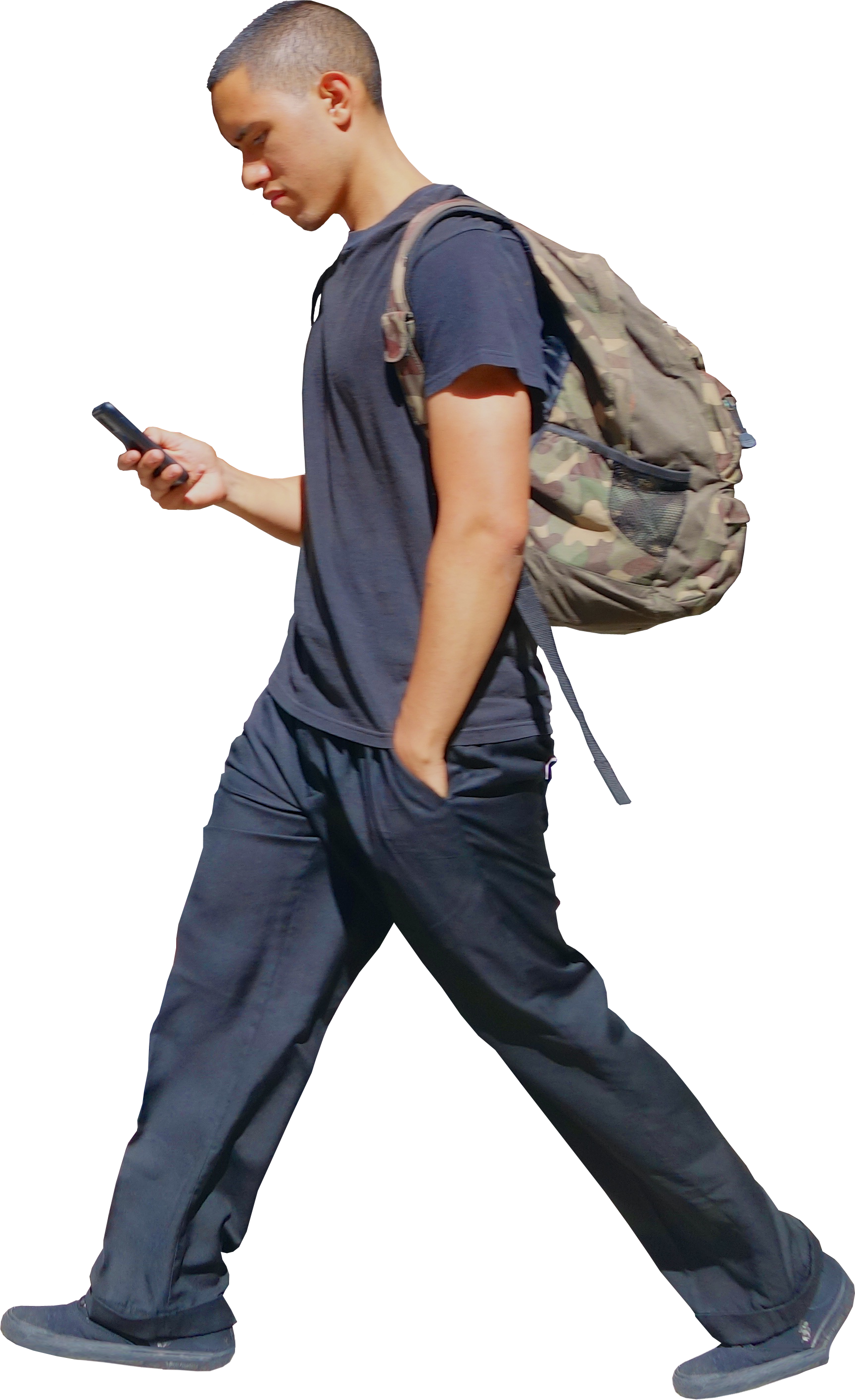 Personas Página 110 Pngs - Person Walking With Phone (1728x2828), Png Download