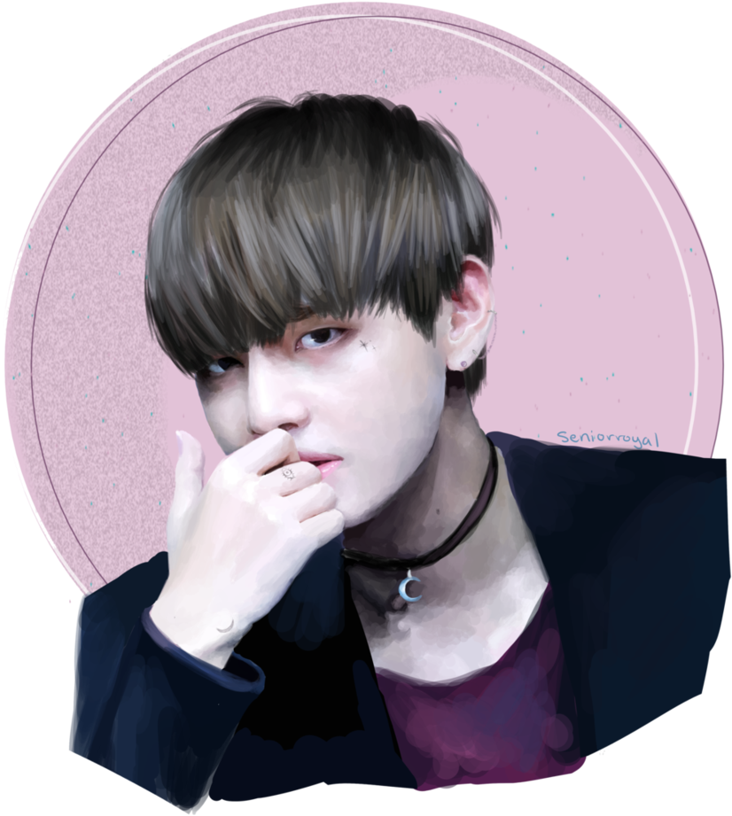 Png Download Bts V Fanart Pinterest - Bts V Go Fanart (852x938), Png Download