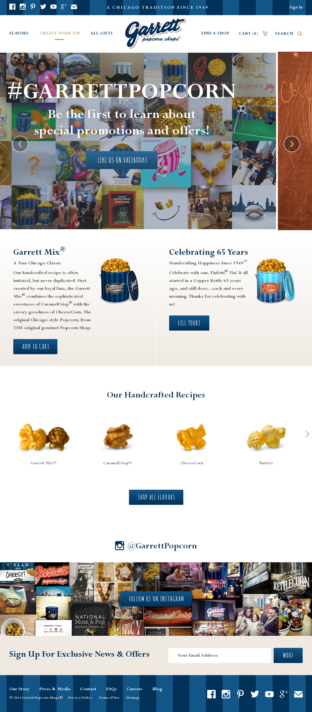 Garrett Popcorn Shop Competitors, Revenue And Employees - Web Page (1033x2354), Png Download