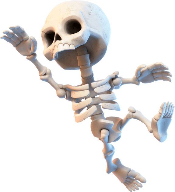 Formulario Partidas - Esqueleto Clash Of Clans (575x632), Png Download