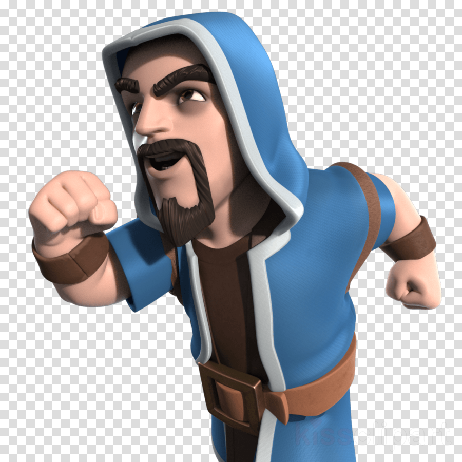 Download Clash Royale Wizard Png Clipart Clash Of Clans - Clash Of Clans Wizard Png (900x900), Png Download