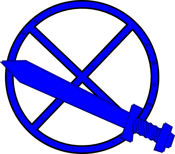 Sword And Shield2 Svg Clip Arts 600 X 529 Px (600x529), Png Download