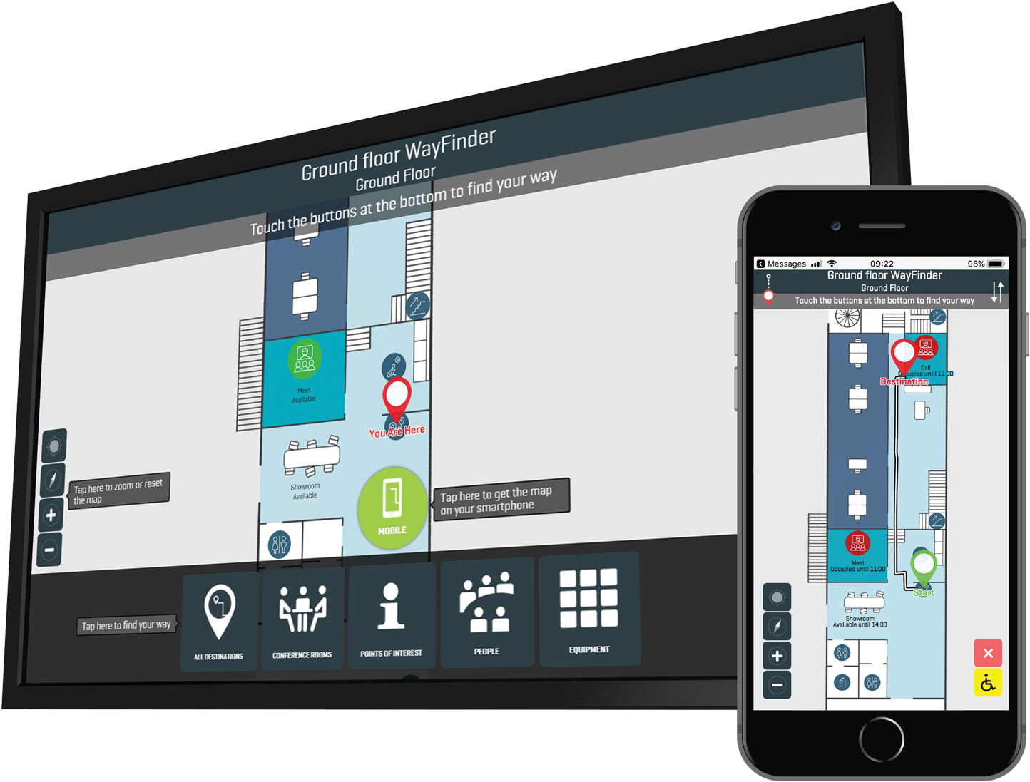 Top Office Wayfinding (1600x1147), Png Download