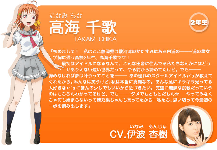 Chika Takami - Love Live Sunshine Main Character (784x600), Png Download