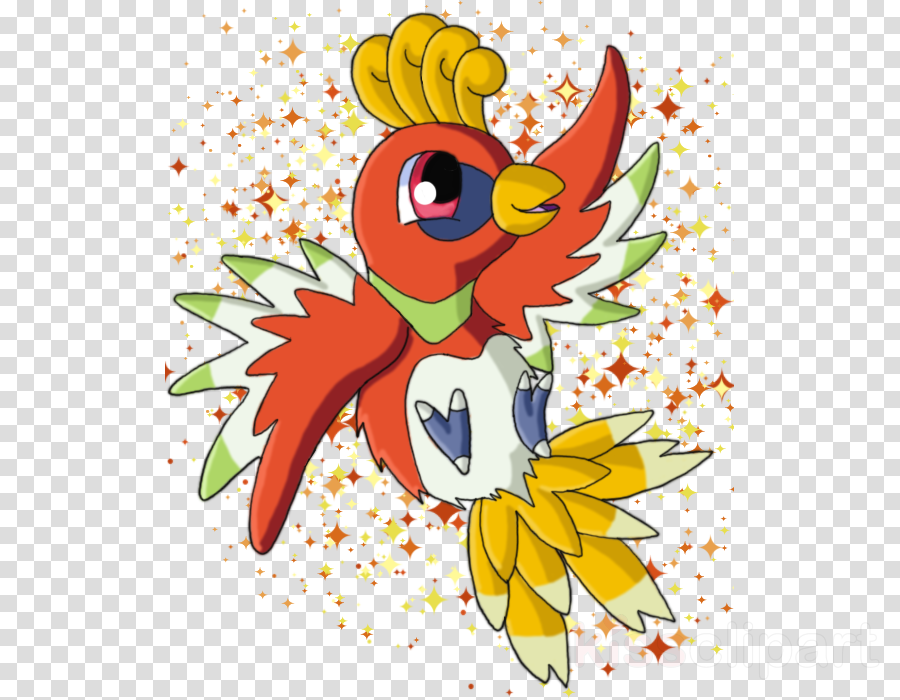 Cute Ho Oh Png Clipart Ho-oh Pokémon Clip Art - Clip Art (900x700), Png Download