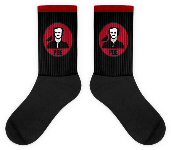 Red And Black Skull Socks (600x600), Png Download