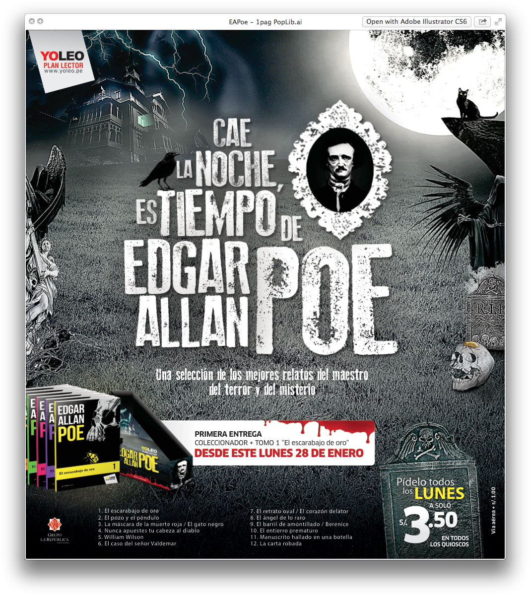 Yoleo “edgar Allan Poe” - Flyer (1083x1214), Png Download