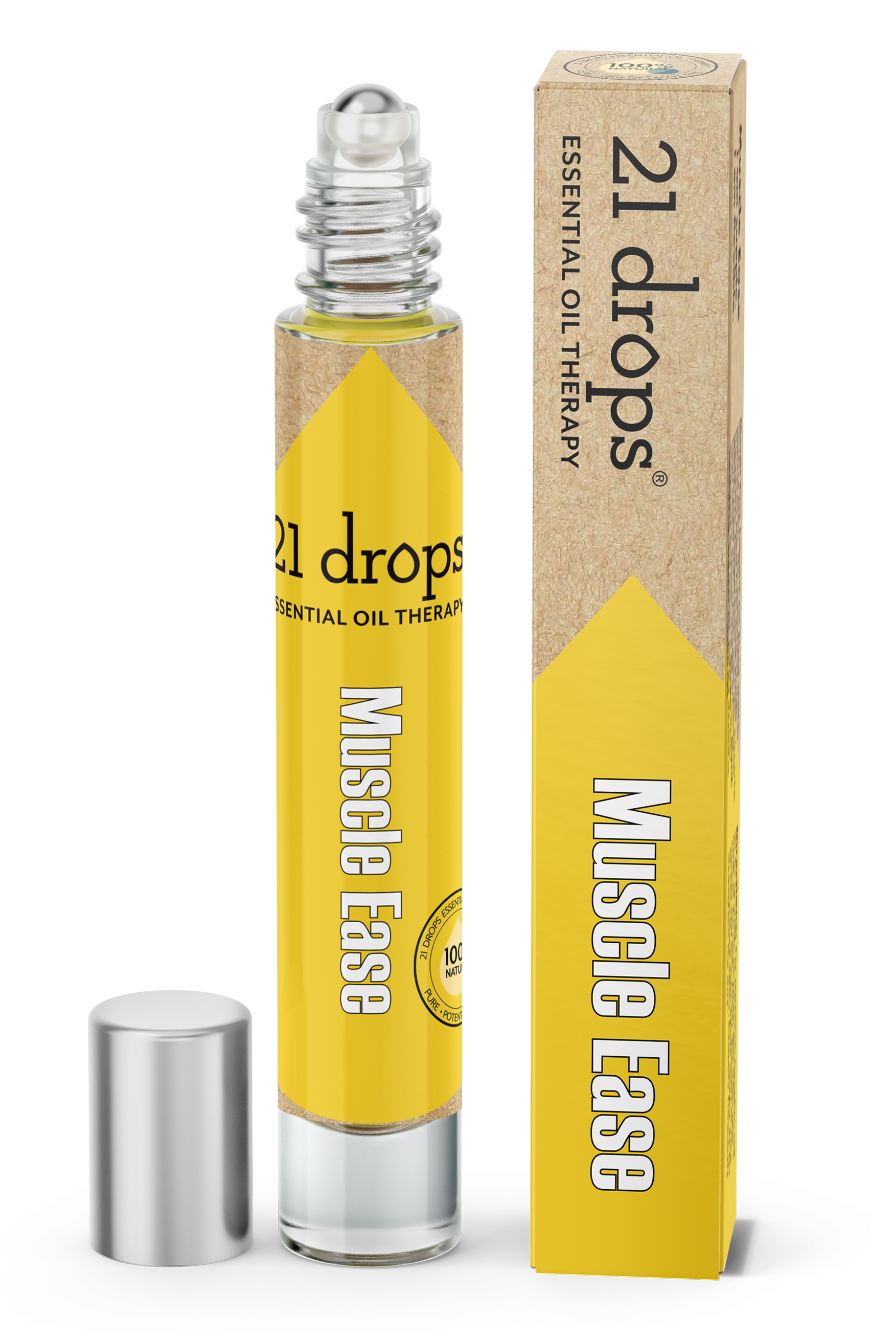 Muscle Ease Roll On - 21 Drops Digest And Immunity Oil Blends (2128x2765), Png Download