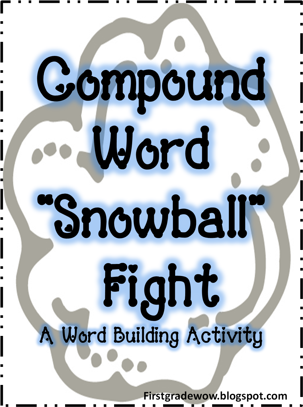 Compound Word Snowball Fight Activity Free Printable - Word (1277x1419), Png Download
