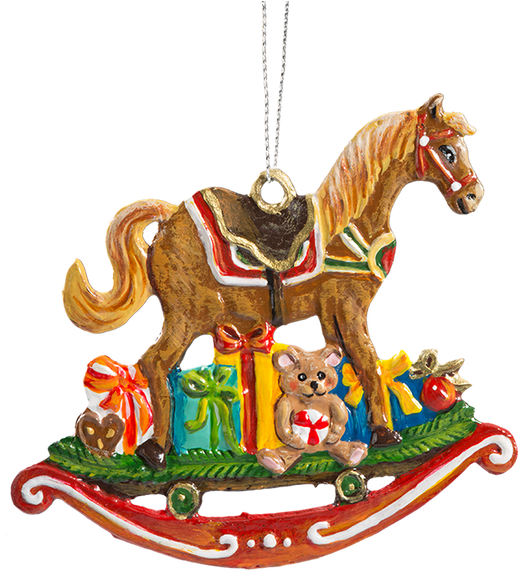 Rocking Horse With Toys - Rocking Horse (670x750), Png Download