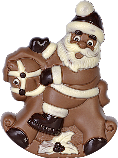 Santa On Rocking Horse - Horse (903x600), Png Download