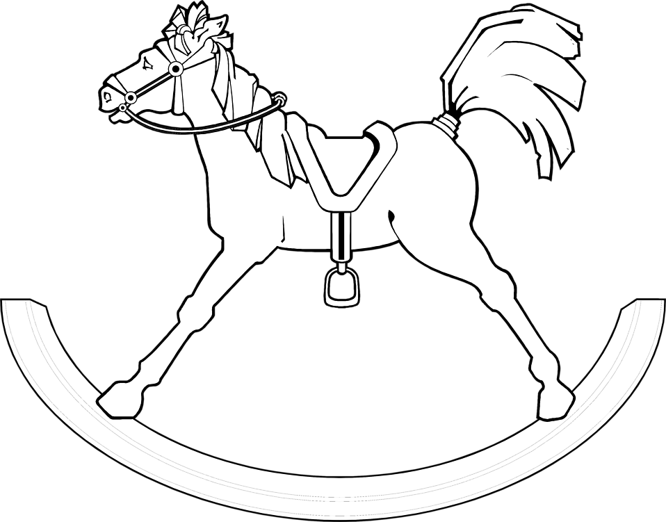 Clipart Toys Rocking Horse - Illustration (958x751), Png Download