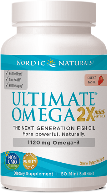 Nordic Naturals Ultimate Omega Mini, 60 Softgels - Nordic Naturals Omega 3 2x (540x900), Png Download