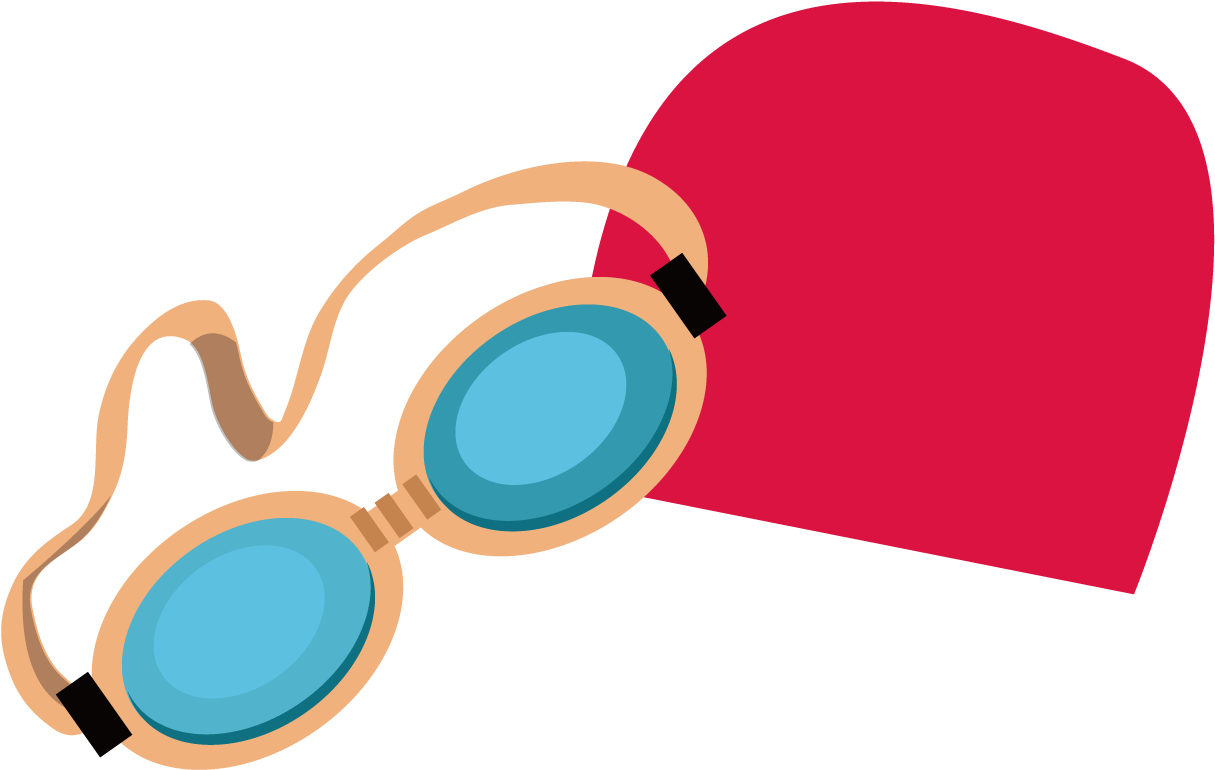 Download Swim And Cap Goggles Glasses Swimming Clipart - Gorra De Natacion Png (1276x1276), Png Download