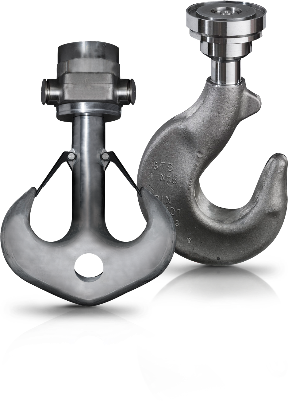 Single And Double Crane Hook Configurations (1500x1500), Png Download