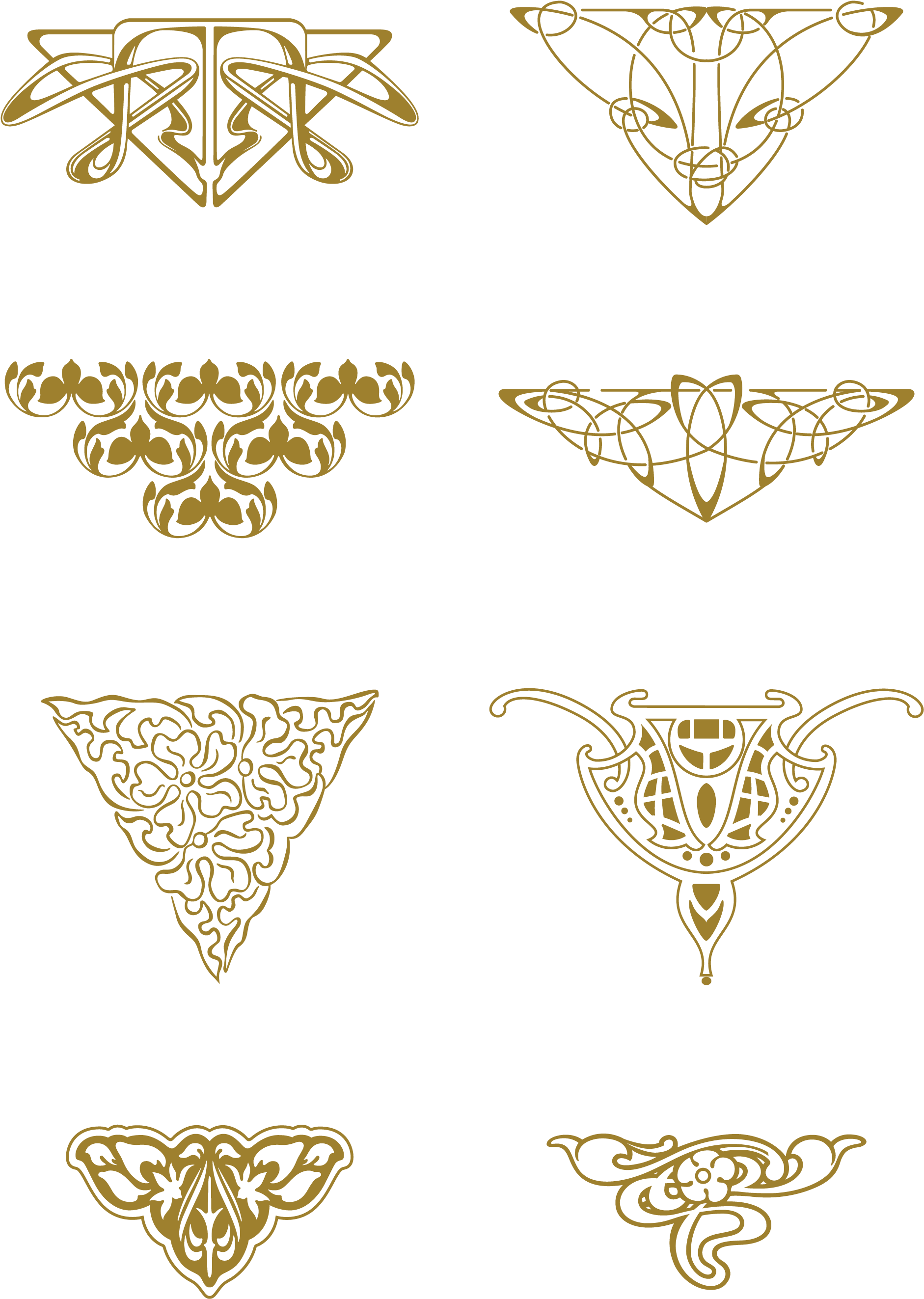 Ornament Nouveau Transprent Png (1920x2671), Png Download