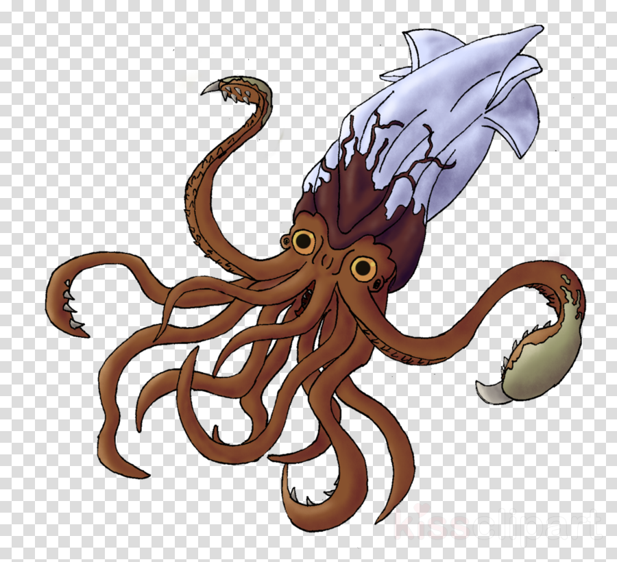 Drawing Clipart Octopus Brontosaurus Ark - Drawing (900x820), Png Download