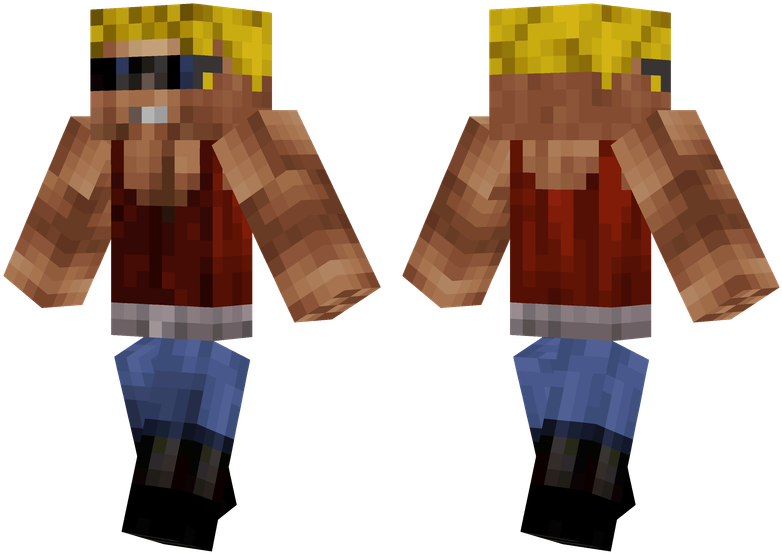 Duke Nukem - Minecraft Skin Cool Cactus (804x576), Png Download
