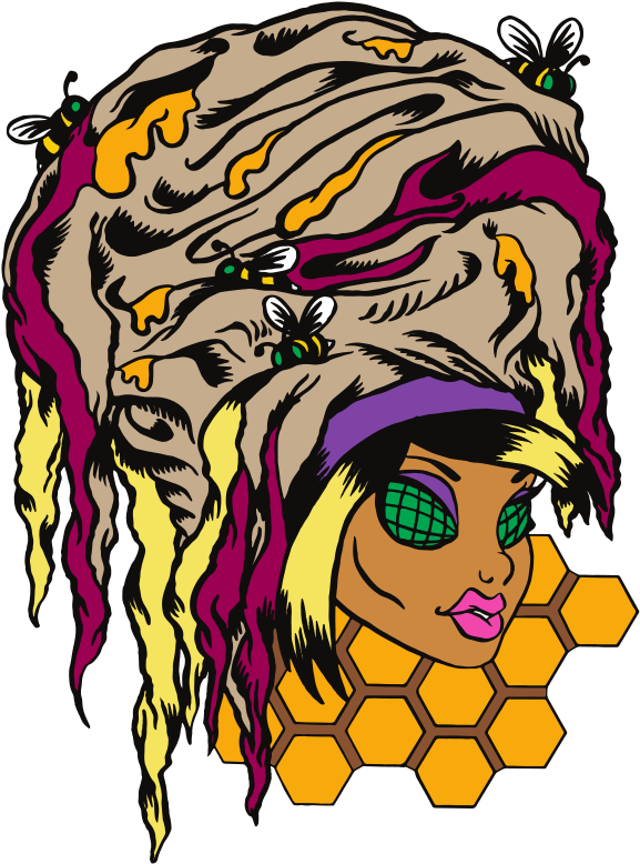 Queen Of The Hive Slap - Long-sleeved T-shirt (667x800), Png Download