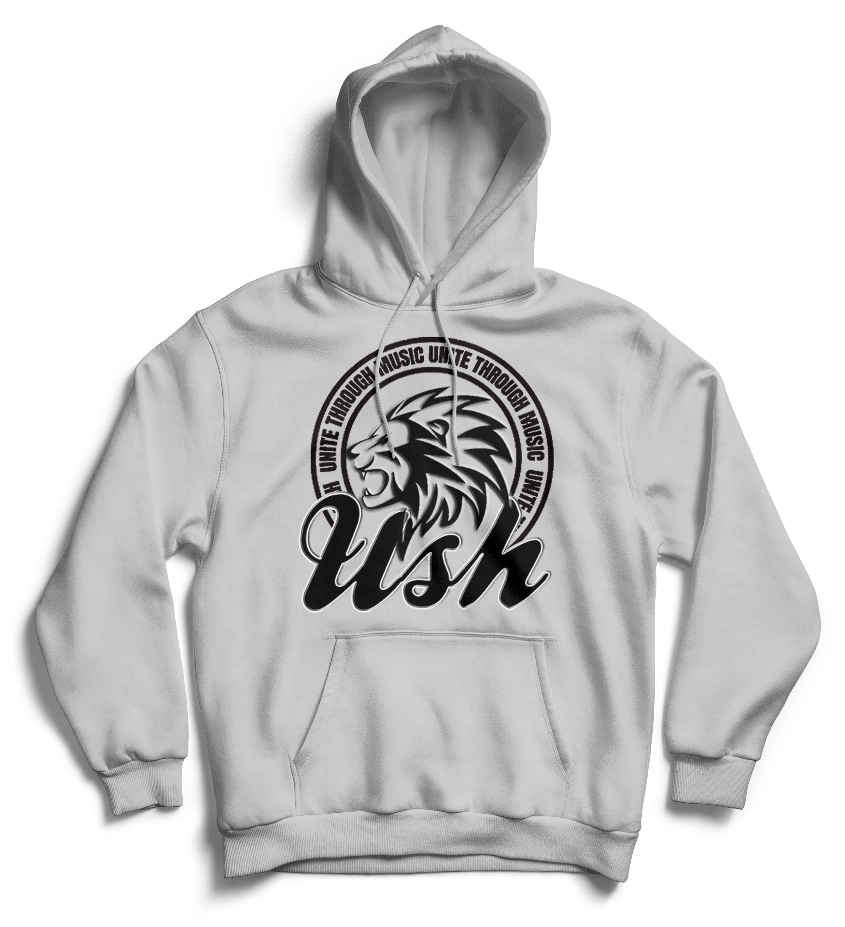 "ush Lion" Grey Pull Over Hoodie - Sweatshirt (4000x3500), Png Download
