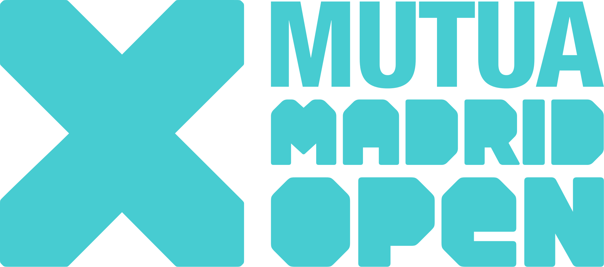 Open - Mutua Madrid Open 2018 Logo (2000x884), Png Download