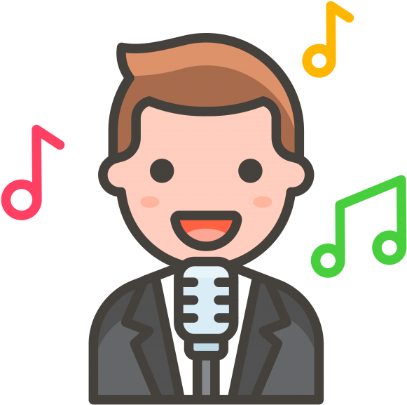 Man Singer Png Transparent Emoji - Singer Icon Png (866x650), Png Download