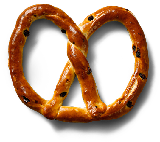 Raisin Pretzels Sweet Glaze Dip - Auntie Anne's Cinnamon Raisin (560x560), Png Download